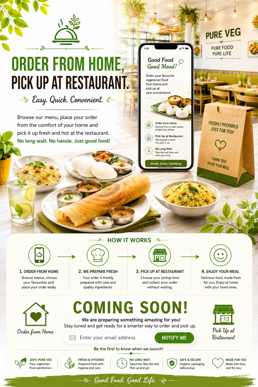 Nala's vegetarian restaurant and mobile ordering concept
